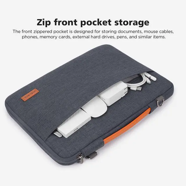 Alt view image 5 of 5 - KIZUNA Laptop Sleeve Case 17 Inch Computer Carrying Bag for LG Gram 17/Dell G7/17.3" Lenovo ThinkBook Plus 1717" Lenovo IdeaPad 3i Gen7/17.3" Legion 5/5i/IdeaPad L340/HP Gaming Pavilion 17,Grey