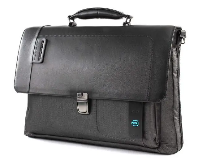 Alt view image 3 of 5 - Cartella uomo borsa a spalla lavoro viaggio porta pc Piquadro CA3111P16 linea P16 in tessuto BIOSABORSE