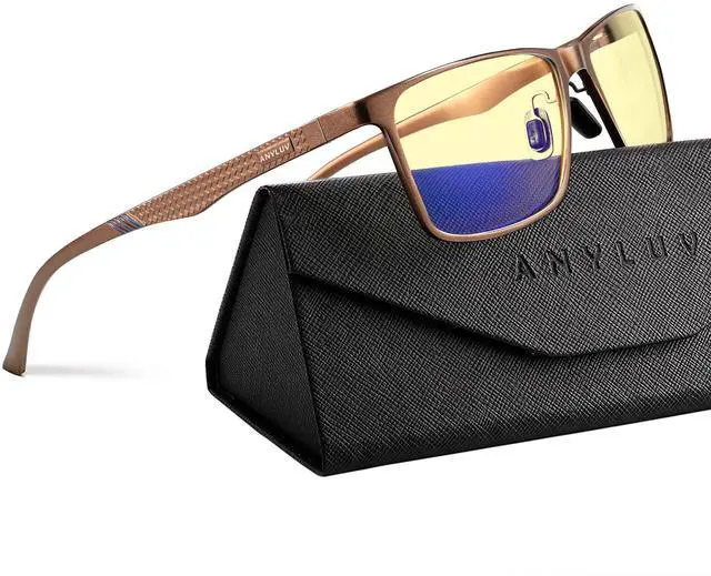 Main image of ANYLUV Blue Light Glasses Men/Women, Al-Mg Metal Computer Blue Light Blocking Glasses, Relieve Eyestrain and Eye Protection