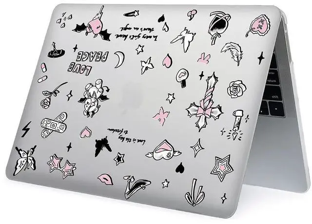 Alt view image 3 of 5 - Case Compatible with MacBook Air 13 Inch 2022 2021 2020 2019 2018 Release Model A2337 M1 M2 A2681, Art Protector Cover for Air13 Retina Display with Touch ID-Gothic Dark Sweetheart