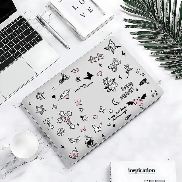 Alt view image 5 of 5 - Case Compatible with MacBook Air 13 Inch 2022 2021 2020 2019 2018 Release Model A2337 M1 M2 A2681, Art Protector Cover for Air13 Retina Display with Touch ID-Gothic Dark Sweetheart