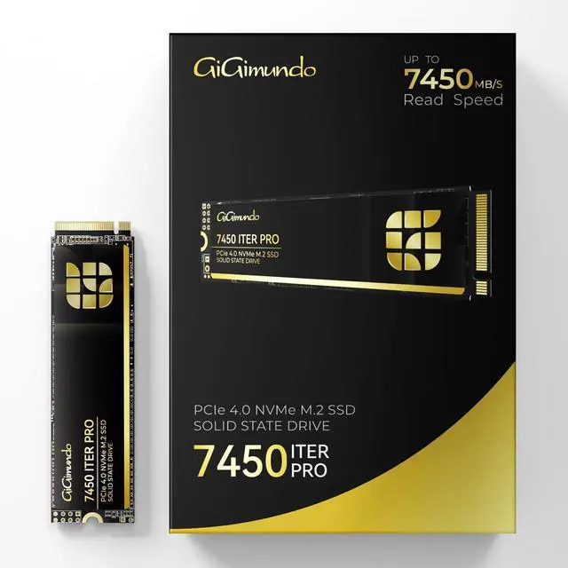 Main image of GiGimundo 7450 ITERPRO 2TB M.2 SSD, NVMe 2.0 2280 PCIe Gen4×4 Ultra High Speed, Max Read 7450MB/s, Write 6600MB/s, 3D NAND TLC Internal Solid State Drive Compatible with PS5 Pro