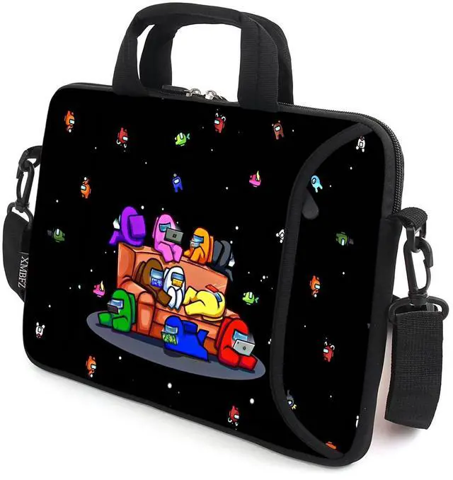 Alt view image 2 of 5 - XMBFZ 15.6" laptop sleeve chromebook case adjustable shoulder strap with handle accessory pocket (CSJQR-1)