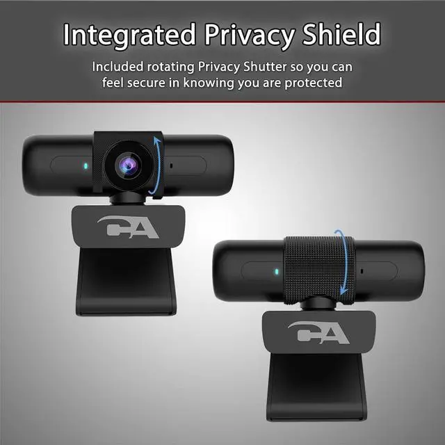 Alt view image 3 of 5 - Cyber Acoustics CA Essential Webcam 1080HD-AF  USB Webcam with Microphone for Desktop or Notebooks, 1080p Webcam, HD Auto-Focus and Light Correction, Omni-Directional Microphone (WC-2000)