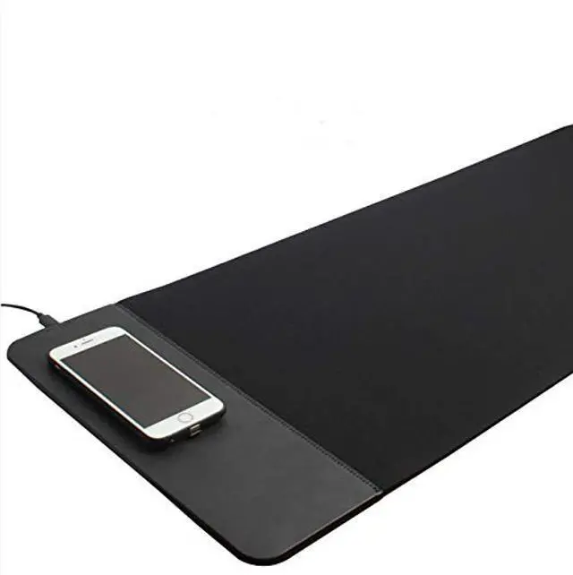Alt view image 3 of 5 - INLAND XXL Gaming Mouse Pad, Extra Large Desk Mat, Non-Slip Rubber Base, Anti-Fray Edges, Water-Resistant, Thick Mouse Mat for Gaming & Office Use (36" x 16", Wireless Charging)