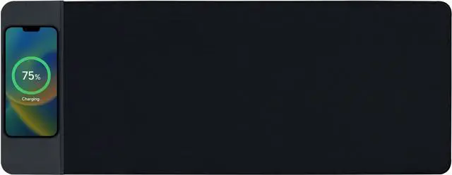 Alt view image 4 of 5 - INLAND XXL Gaming Mouse Pad, Extra Large Desk Mat, Non-Slip Rubber Base, Anti-Fray Edges, Water-Resistant, Thick Mouse Mat for Gaming & Office Use (36" x 16", Wireless Charging)