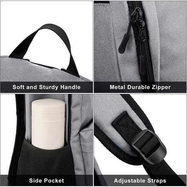 Alt view image 3 of 5 - LIBENED School Backpack for Teen Boys Girls, Choice for School and College Backpack, Durable, Comfortable 15.6 inch Laptop Bookbag with USB Charger Port, Grey