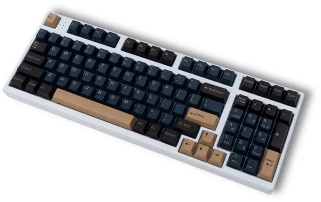 Alt view image 3 of 5 - mintcaps Keycaps, 164 Keys Keyboard keycap Blue Samurai Keycaps Set Cherry Profile Custom Keyboard Key caps for Cherry Gateron MX Switches Mechanical Keyboards