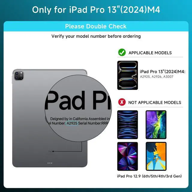 Alt view image 2 of 5 - Tiaota Transparent Case with Keyboard for 2024 iPad Pro 13 inch (M4), iPad Pro 13,7-Color Backlit,Magic Wireless Keyboard, 360°Rotating,Multi-Touch trackpad,Pencil Holder,with Shortcuts,Blue