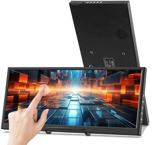 Main image of Prechen 12.3 Inch Touchscreen Secondary Monitor, IPS Stretched Bar LCD Travel Touch Display 1920 * 720 HDMI USBC, Portable Touch Screen for Laptop Computer Windows Aida64 GPU CPU RAM Monitoring