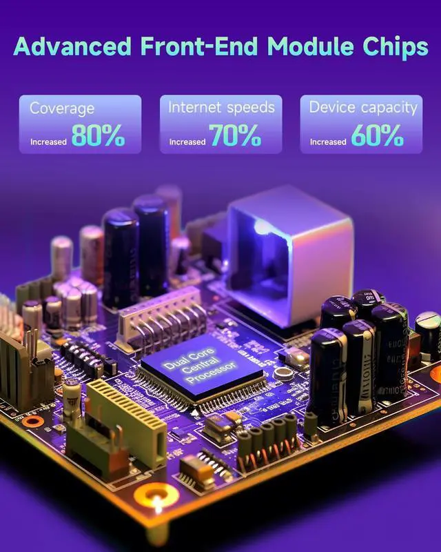 Alt view image 3 of 5 - 2025 WiFi Extender Signal Booster for Home, New Gen 6X Faster Internet Booster Extender, WiFi Repeater Coverage up to 10K sq.ft and 65 Devices,1-Tap Easy Setup,Only 2.4G