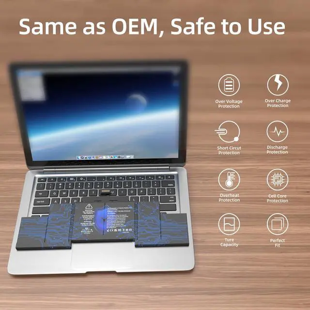 Alt view image 5 of 5 - JGTM A1398 Battery Replacement, A1618 A1494 Battery for MacBook Pro 15 inch Mid 2015 Mid 2014 Late 2013 Retina Version Model A1398 EMC 2910 2909 2881 2876 2745 2674 Capacity 11.36V 99.5Wh 8755mAh