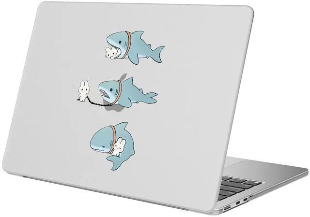 Main image of BlHMCASE Compatible with MacBook Air 13 inch Case M1 A2337 A2179 A1932 2022 2021 2020 2019 2018 Release, Cute Kawaii Shark Bunny Protective Hard Shell Matte Cover for MacBook Air 13.3 inch