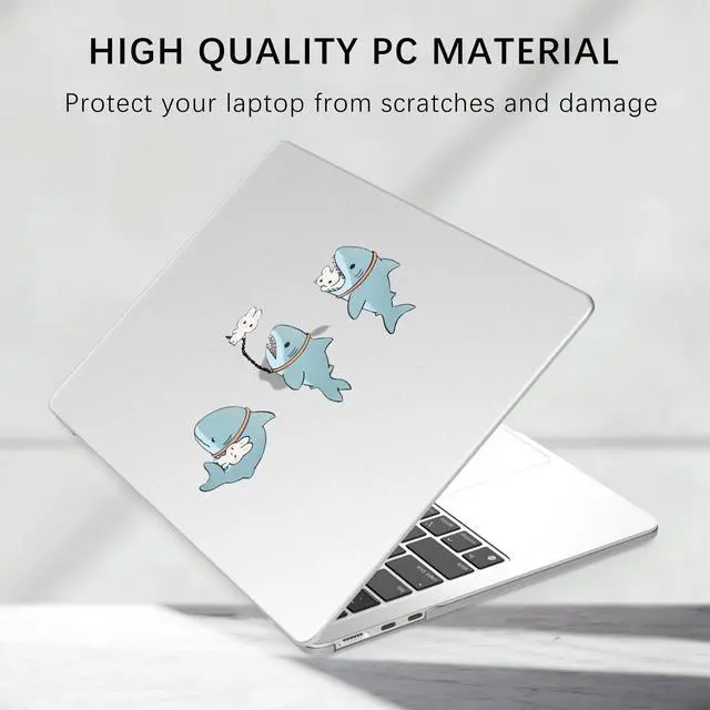 Alt view image 5 of 5 - BlHMCASE Compatible with MacBook Air 13 inch Case M1 A2337 A2179 A1932 2022 2021 2020 2019 2018 Release, Cute Kawaii Shark Bunny Protective Hard Shell Matte Cover for MacBook Air 13.3 inch