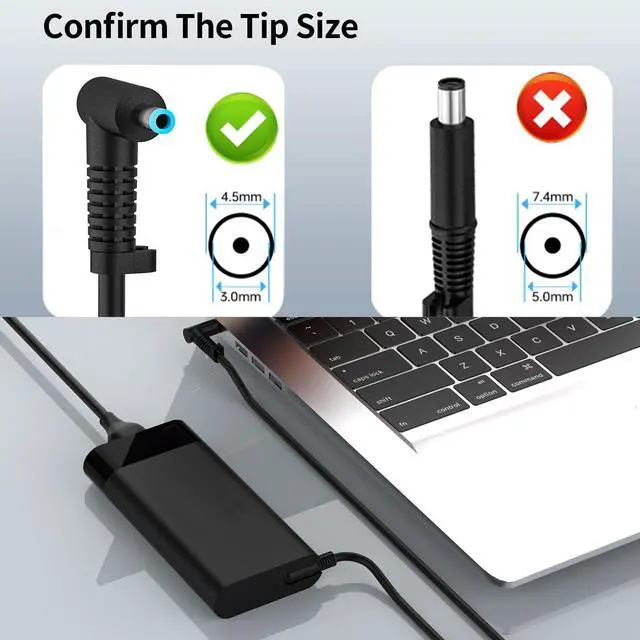 Alt view image 3 of 5 - 150W 19.5V 7.7A Laptop Charger Compatible with HP Omen Victus 15 17 Zbook 15 G4 G5 G6 917649-850 L48757-001 TPN-DA09 TPN-CA11 Power Supply Cord