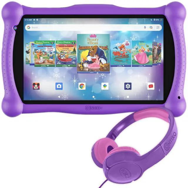 Main image of Contixo Kids Learning Tablet and Kids Headphone Bundle - V10 Android 11 Tablets with Stylus, 32GB Storage, Bluetooth, Dual Cameras, Parental Control, Tablet for Kids and Kids Safe Headphone