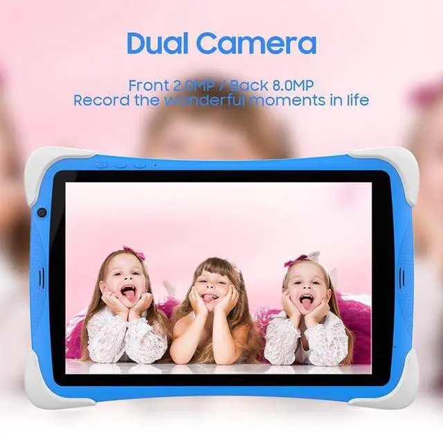 Alt view image 3 of 5 - Kids Tablet 7 inch Tablet for Kids 4GB+32GB Supports 1TB Expansion Android 12 Preinstalled Parental Control Children Education with Shockproof Kickstand Case, GMS Certified Toddler Tablets. (Burgundy)