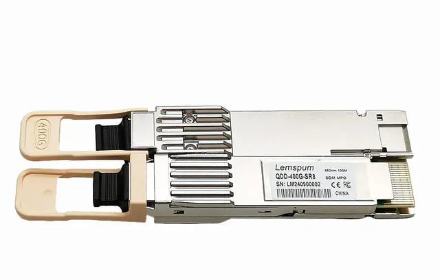 Alt view image 4 of 5 - Lemspum QDD-400G-SR8 400Gb Multimode QSFP-DD 400GBASE-SR8 PAM4 850nm 100m DOM MPO-16/APC MMF Optical Transceiver Module,Support 2 x 200G-SR4 and 8 x 50G-SR