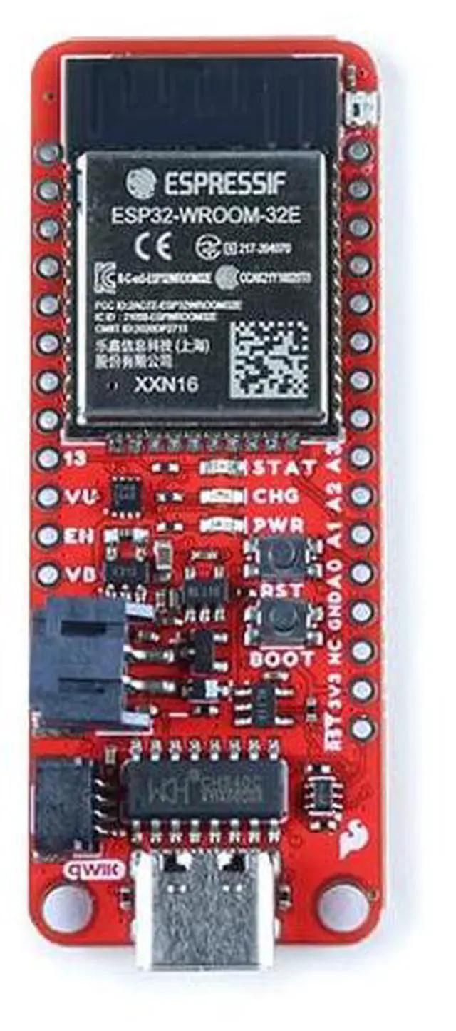 Alt view image 2 of 5 - SparkFun Thing Plus - ESP32 WROOM (USB-C) - ESP32-D0WDQ6 Chip Integrated RGB Status LED Operating Voltage: 3.3V Board Dimensions: 2.3in x 1.0in x 0.5in