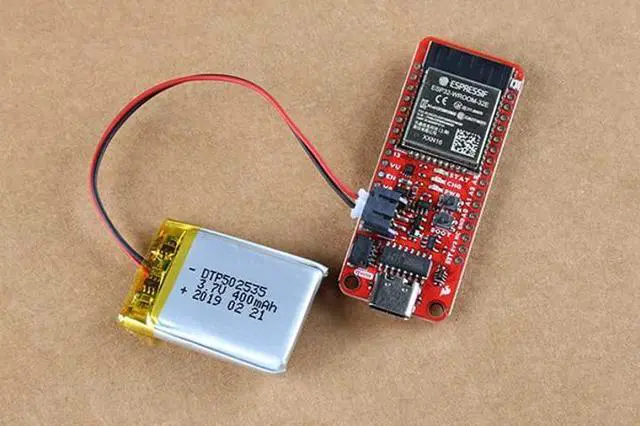 Alt view image 5 of 5 - SparkFun Thing Plus - ESP32 WROOM (USB-C) - ESP32-D0WDQ6 Chip Integrated RGB Status LED Operating Voltage: 3.3V Board Dimensions: 2.3in x 1.0in x 0.5in