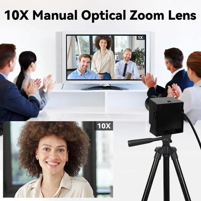 Alt view image 3 of 5 - IFWATER 5Megepixels USB Camera 1944P 30fps Color Industrial Telephoto Webcam with CS Mount 5-50mm 10X Manual Zoom Lens PC Computer Camera Plug and Play for Windows Linux Laptop OpenCV