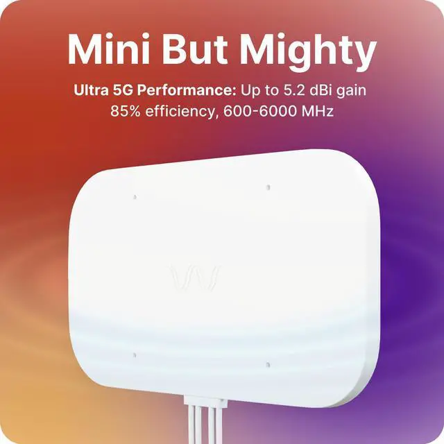 Alt view image 5 of 5 - Waveform QuadMini: 4x4 MIMO Low-Profile Antenna Kit | External Antenna for 4G/5G Routers & Gateways | for T-Mobile Home Internet, Verizon, AT&T | 10 SMA Cable, U.FL Adapters, Window Entry