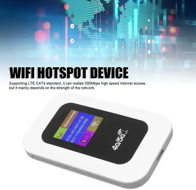 Alt view image 2 of 5 - WiFi Mobile Hotspot, 300Mbps High Speed 4G Unlocked WiFi Hotspot Device, Wireless Network Portable Router with SIM Card Slot for Travel, Support 10 Users