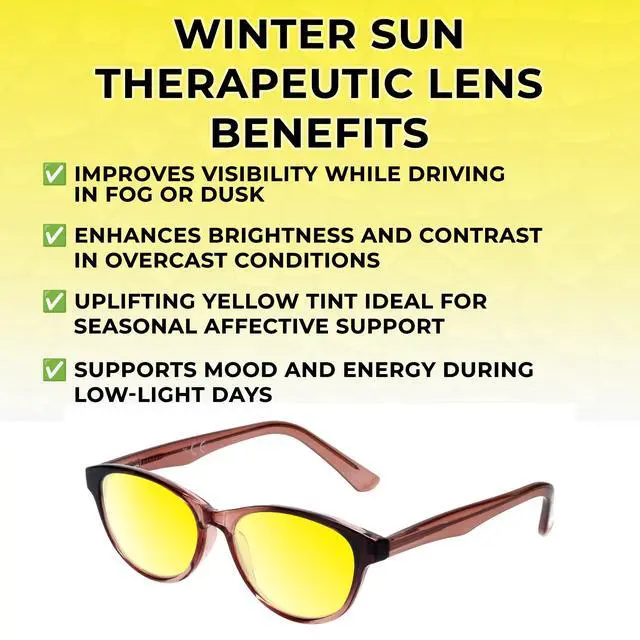 Alt view image 3 of 5 - Medspex Corinne McCormack Polly Color Therapy Reading Glasses +3.00 Pink Black Fade/Gold Yellow Womens Fluorescent Light Sensitivity Chromotherapy Chakra Healing