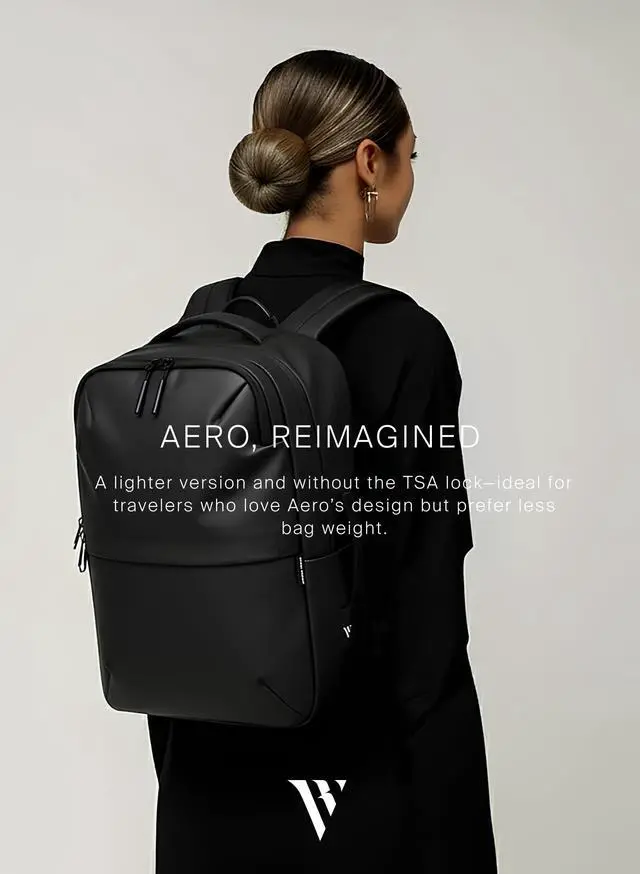 Alt view image 2 of 5 - Vortex Vacuum Seal Travel Backpack 45L Expandable Air Compression System Water Resistant Carry-On Suitcase Luggage Black AERO Lite - Vacuum Pump Included