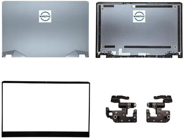 Main image of WWGTMC Replacement LCD Back Cover Rear Case Top Lid Hinges with Front Bezel for MSI GE76 GP76 Raider 11UG 11UH 11UE 12UG 12UE 9S7-17K314 MS-17K3 Series Laptop 3077K1A412 3077K1A412Y