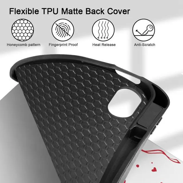 Alt view image 5 of 5 - Mektron Case for iPad Air 11 inch (M3 2025 7th /M2 2024 6th), Compatible with iPad Air 10.9" (2022 5th Gen /2020 4th Gen) Tablet Cover Buit in Pencil Holder with Auto Wake/Sleep, Layer Bows