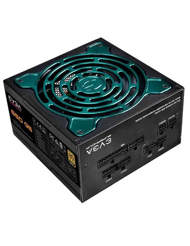 Alt view image 2 of 5 - EVGA 650 G5, 80 Plus Gold 650W, Fully Modular, ECO Mode with Fdb Fan, 100% Japanese Capacitors, 10 Year Warranty, Compact 150mm Size, Power Supply 220-G5-0650-X1