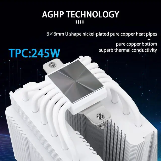 Alt view image 2 of 5 - Thermalright Peerless Assassin 120 White CPU Air Cooler, 6 Heat Pipes,TL-C12W PWM Fan,Aluminium Heatsink Cover, AGHP Technology, for AMD AM4/AM5/Intel LGA 1700/115X/1851/1200/2066/2011 (PA120 White)