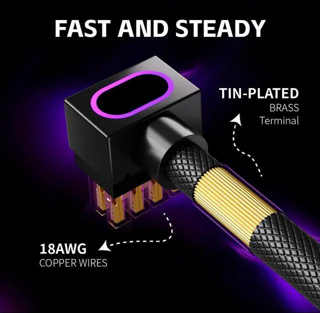 Alt view image 5 of 5 - AIJS 8PIN GPU Extension Cable, ARGB PC Cable with 5V 3Pin,18AWG 90° Right-Angle Design for Cleaner PC Builds,Male-to-Female Connectors Suitable for Various GPU and Power Supply.30CM(Black-GPU-Clip B)