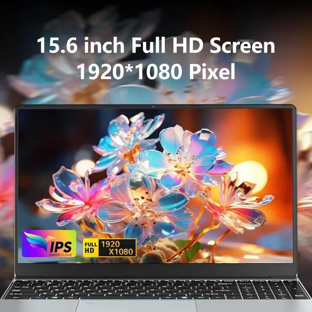 Alt view image 4 of 5 - XISEZIUO 15.6" Business Laptop 16GB RAM 512GB SSD - Full HD 1080P IPS Display Backlit Keyboard Fingerprint, N100 Processor Computer for College Student Home WiFi 5, Win 11