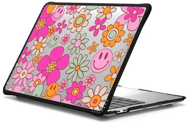 Alt view image 2 of 3 - CASETiFY Impact MacBookPro 13" (M1/M2/Intel) Case [Cushioned Impact Corners/Scratch-Resistant/Anti-Slip Grip] - Groovy Clear - Clear Black