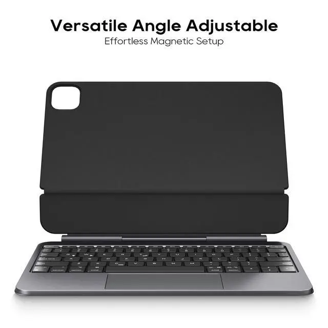Alt view image 2 of 5 - edaiser Magic Keyboard Case for Apple iPad Pro 11-inch M4 2024: Wireless Aluminum Alloy Keyboard with Multi-Touch Trackpad RGB Backlit
