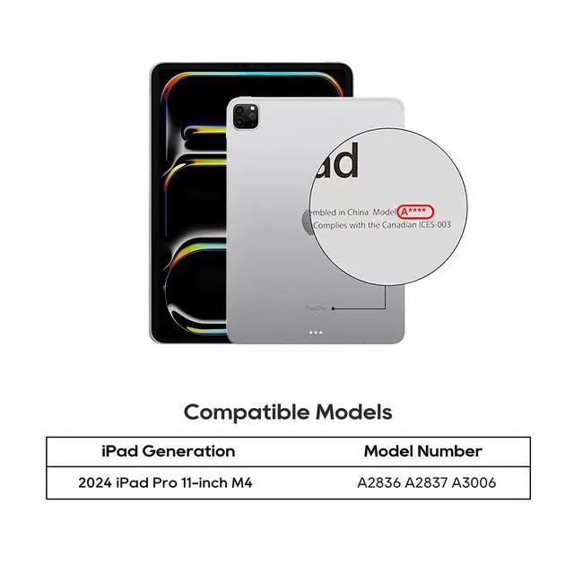 Alt view image 5 of 5 - edaiser Magic Keyboard Case for Apple iPad Pro 11-inch M4 2024: Wireless Aluminum Alloy Keyboard with Multi-Touch Trackpad RGB Backlit