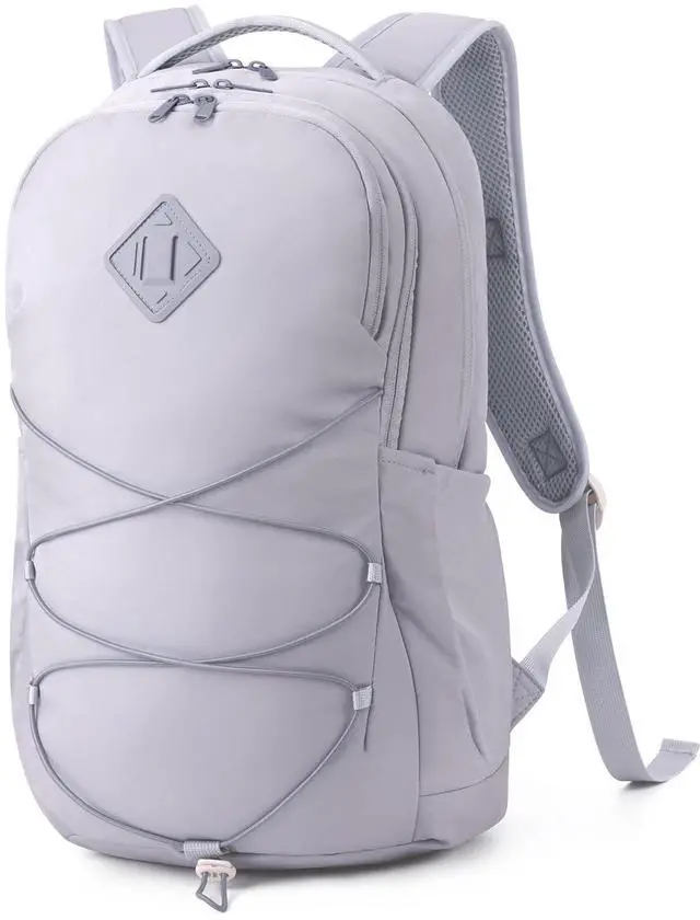 Main image of WANDF 15.6-Inch Laptop Backpack for Women, Travel Backpack Water-Resistant Lightweight College Work Backpack (Light Grey)