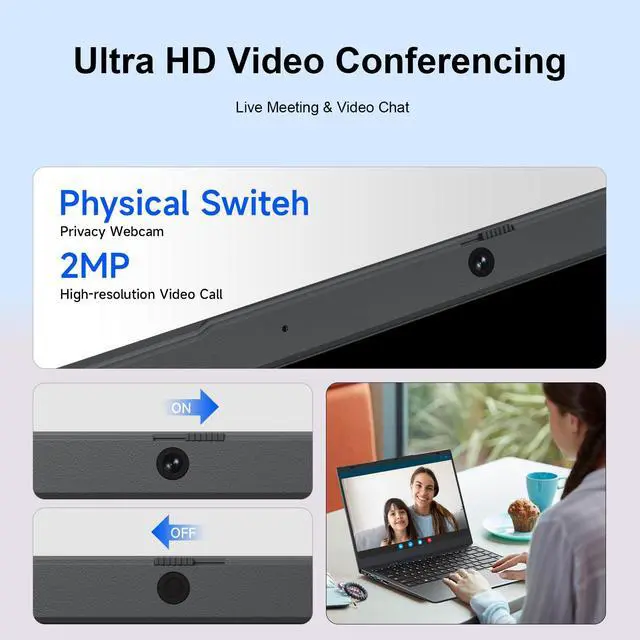 Alt view image 5 of 5 - BLUEING Laptop Computer, 8GB RAM 512GB SSD, Laptop with N4020 Processor(Up to 2.8GHz), 14-Inch 1080P FHD IPS Display, Win11 Pro, Long Battery Life, HDMI, Laptops