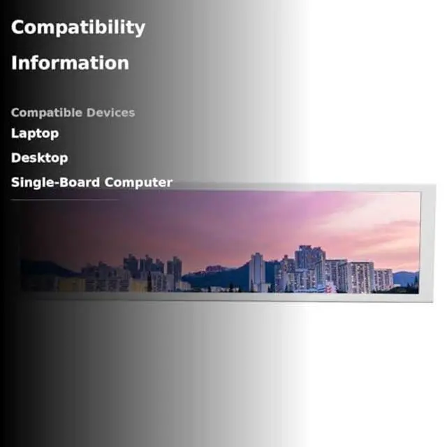 Alt view image 3 of 5 - XUMIUZIY Long Bar Computer Secondary Screen, 8.8in Portable Touchscreen Display Support 480x1920 for GPU Temperature Display with Dual Speakers 170° Wide Viewing Angle for PC Laptop