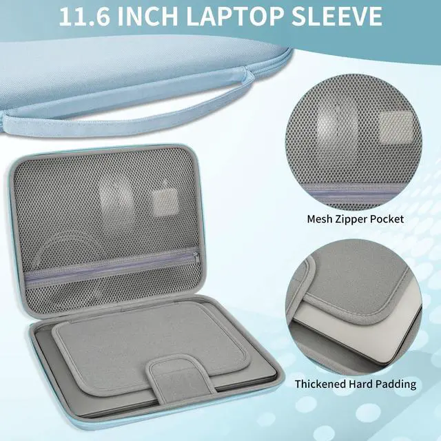 Alt view image 3 of 5 - 11.6 Inch Hard Laptop Case Tablet Sleeves Compatible with 11.6" MacBook Air/Acer Chromebook 311/DELL Chromebook 11 3100/Asus 2024 Vivobook Go/HP Chromebook 11/Lenovo 100E Chromebook G2 Mtk