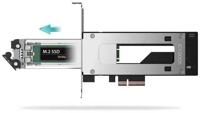 Main image of Removable PCIe 5.0 x4 to M.2 NVMe Gen5 SSD 128 Gbps Mobile Rack Enclosure / Adapter for PCIe x4/x8/x16 Expansion Slot - ExpressSlot Elite MB840M5P-B