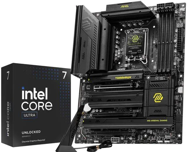 Main image of Micro Center CPU Motherboard Combo - Intel Ultra 7 265KF 20-Cores Unlocked Desktop Processor with MAG Z890 Tomahawk WiFi Gaming LGA 1851 ATX Motherboard