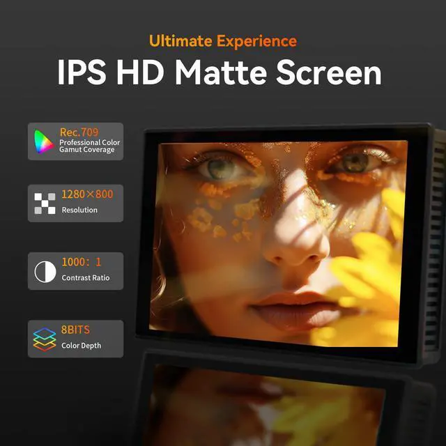 Alt view image 5 of 5 - Portkeys HD7T 7'' Camera Field Monitor 1000nit High Brightness Touchscreen Monitor with Professional Tools and Top Shortcut Keys Suitable for DSLR