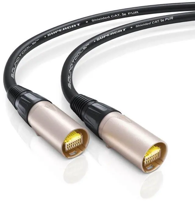 Alt view image 2 of 5 - Sound Tools SuperCAT Professional Grade Shielded CAT5e etherCON Cable, Flexible Polyurethane Jacket, Neutrik Connectors (25 feet, Black)