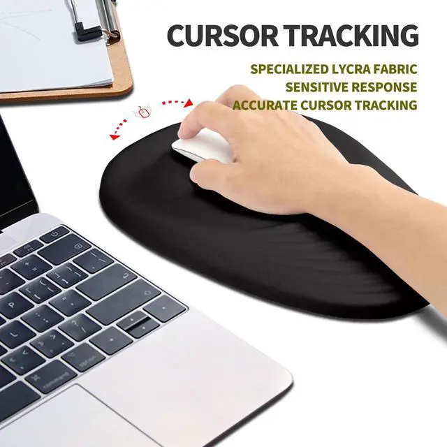 Alt view image 5 of 5 - Hokafenle Ergonomic Mouse Pad Wrist Support, Terraced Slope Carpal Tunnel Wrist Pad for Mouse with Unibody Memory Foam, Wrist Rest Pain Relief Mousepad (Dark Night, 11.8x7.9 in)