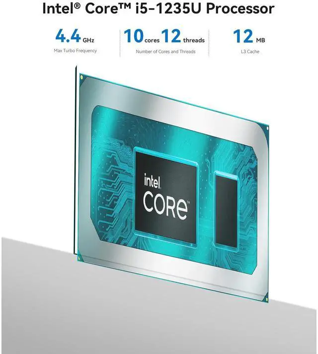 Alt view image 4 of 5 - Beelink Mini PC, EQi12 Mini Computers Intel i5-1235U(Up to 4.4GHz) 10C/12T, Micro PC 16GB DDR4 RAM 500GB M.2 NVMe SSD, Desktop Computer 4K@60Hz/HDMI&DP/WiFi6/BT5.2/Gigabit Ethernet/HTPC/W-11 Pro