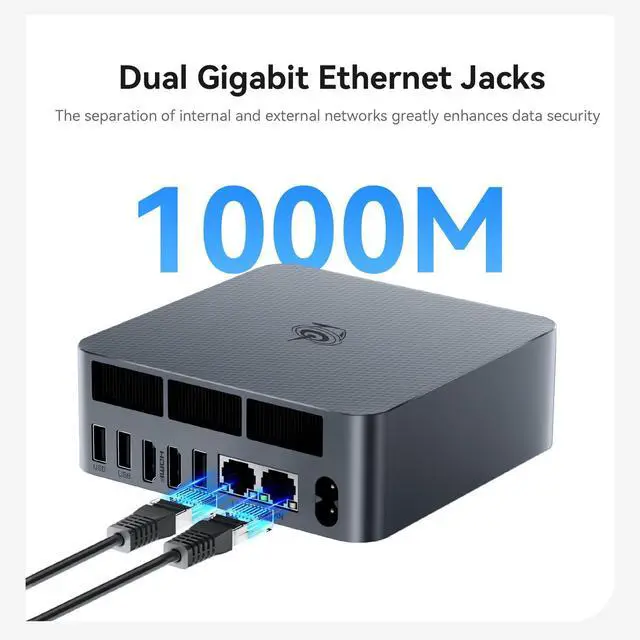 Alt view image 5 of 5 - Beelink Mini PC, EQi12 Mini Computers Intel i5-1235U(Up to 4.4GHz) 10C/12T, Micro PC 16GB DDR4 RAM 500GB M.2 NVMe SSD, Desktop Computer 4K@60Hz/HDMI&DP/WiFi6/BT5.2/Gigabit Ethernet/HTPC/W-11 Pro