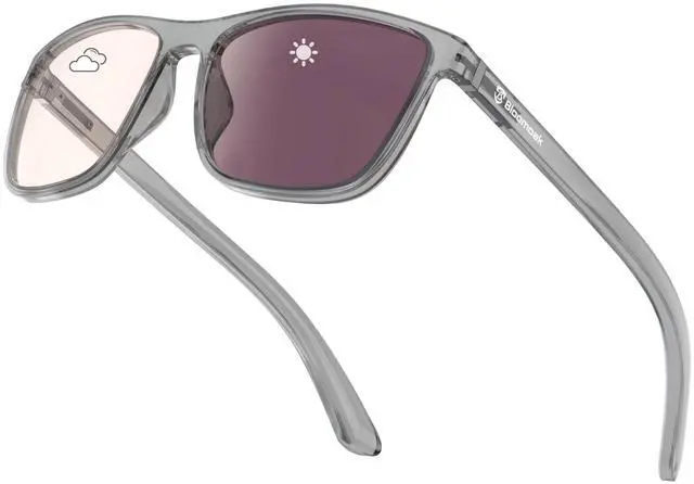Main image of Bloomoak Rose Tinted Photochromic Migraine Relief Glasses, FL- Flex Pink Light Sensitivity Glasses for Fluorescent LED Glare, Photophobia, Eye Strain